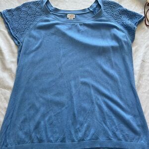 Jaclyn smith Blue Lace Sleeve Women's Top size xxl